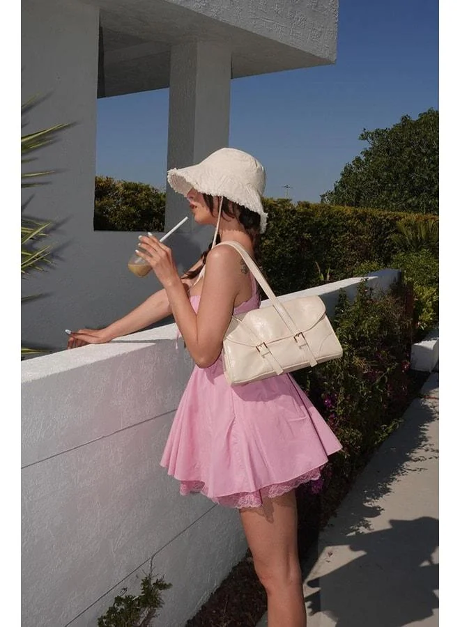 Shule Bags  Lue Vintage Baget Cream Bag for Women | Best Price UAE