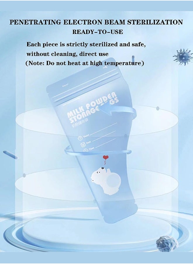 Aissiora Portable Milk Powder Storage Bag, Outdoor Fresh Keeping Home Pouch Supplies Preservation Powder Milk Freezer Pouches Sealed for Long Storage Formula Container  - Image 4