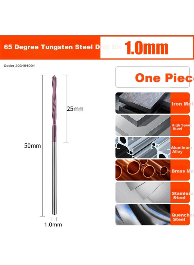Huhao 65-degree Carbide Tungsten Steel Drill Bit, High-hardness Twist Drill Bit Set, Specially Designed For Iron And Stainless Steel - Image 1
