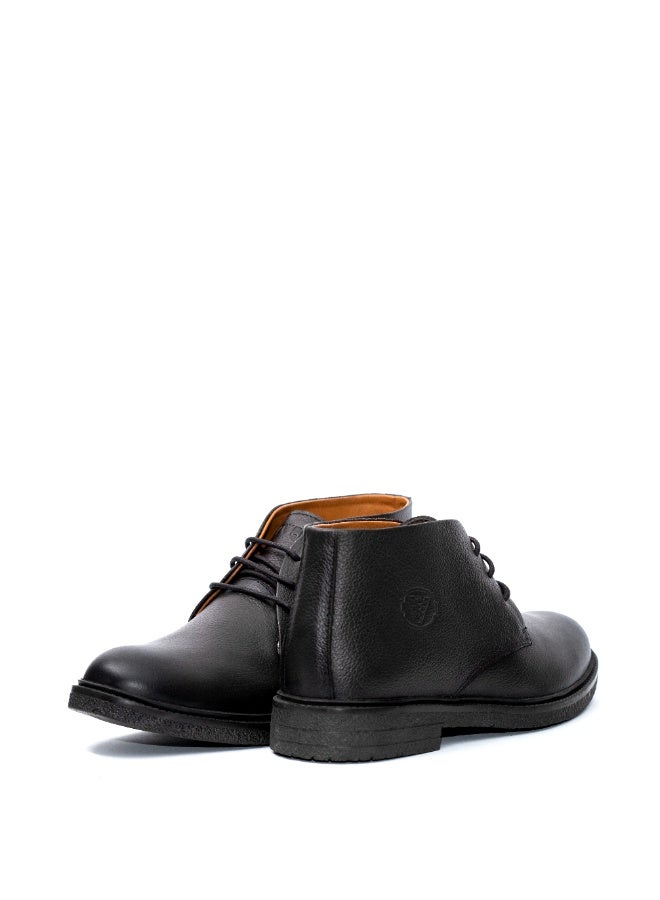 Levent Genuine Leather Men Chukka Boot - Black - Image 3