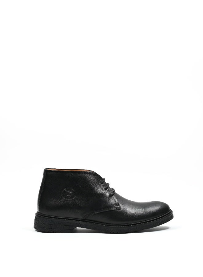 Levent Genuine Leather Men Chukka Boot - Black - Image 2