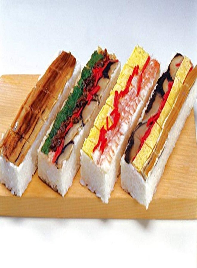 JapanBargain, Wooden Oshizushi Press Mold 8.5" x 2.75", Rectangular Pine Sushi Mold Box, Japanese Oshizushihako Sushi Press Maker, 3-Piece Detachable Design - Image 4