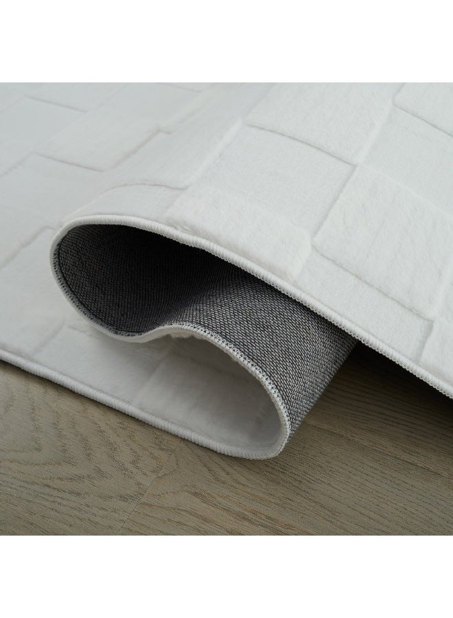Home Box Zara Eela Jacquard Rabbit Fur Rug 230 x 75 cm  - Image 2