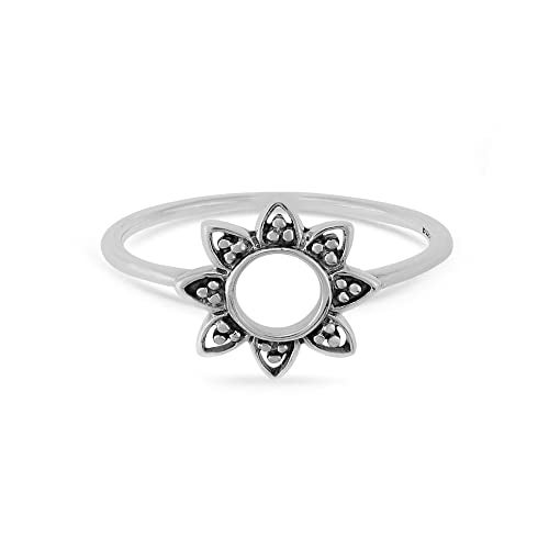 Boma Jewelry Sterling Silver Balinese Style Sunflower Ring, Size 5 - Image 5