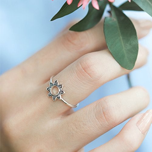 Boma Jewelry Sterling Silver Balinese Style Sunflower Ring, Size 5 - Image 2