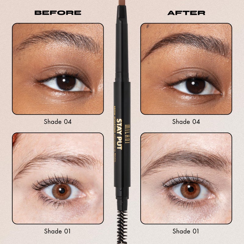 Milani Stay Put Brow Sculpting Mechanical Pencil - Espresso (0.01 Ounce) Cruelty-Free Long-Lasting Eyebrow Pencil that Defines and Shapes Brows - Image 5
