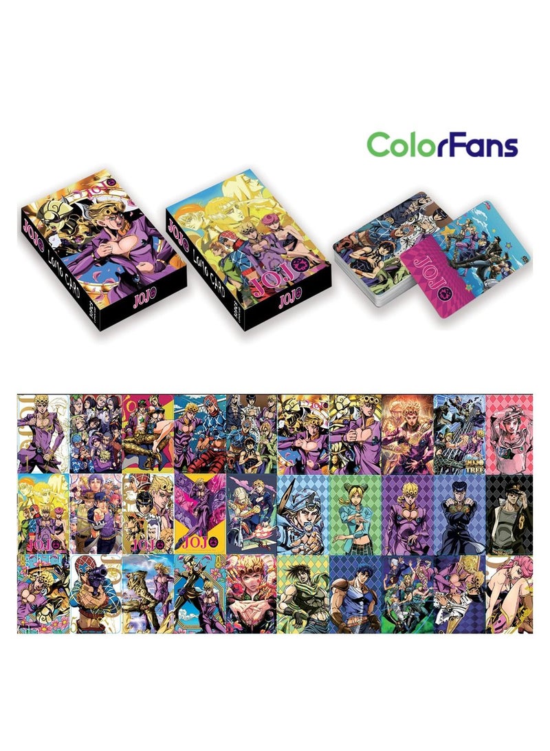Color Fans 30 Pcs JoJo Bizarre Adventure Cute Anime Lomo Card - Image 1