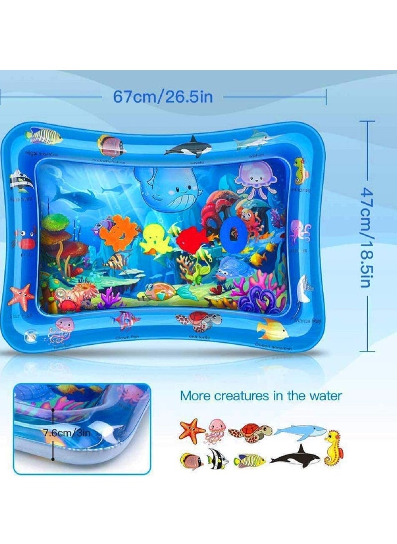 Generic - Kid Inflatable Tummy Time Water Play Mat Toys for Infants Toddlers Perfect Sensory 3 6 9 Months Newborn Baby Girls Boys Early Development Activity Centers - Image 1