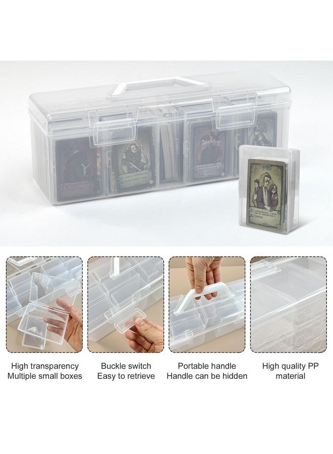 Rainmae Trading Card Storage Box, Plastic Card Box Set Of 13, Photo Storage Box, Postcards Storage Hold 800+ Loose Cards, Portable Sports Card Storage Boxes Fit For Standard Card  - Image 3