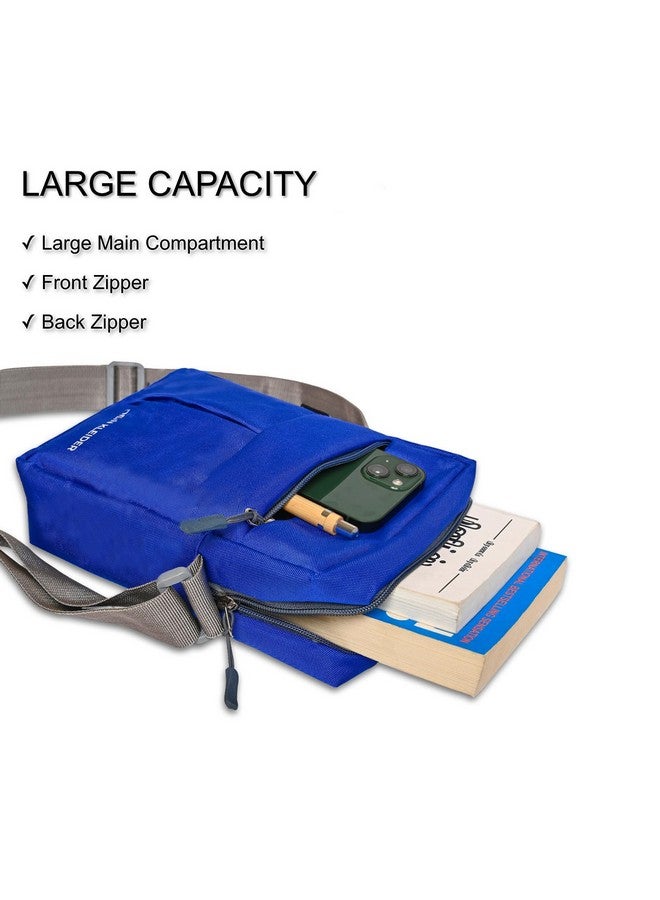 DEIN KLEIDER Unisex Nylon Sling Cross Body Travel Bag (Dark Blue) - Image 4
