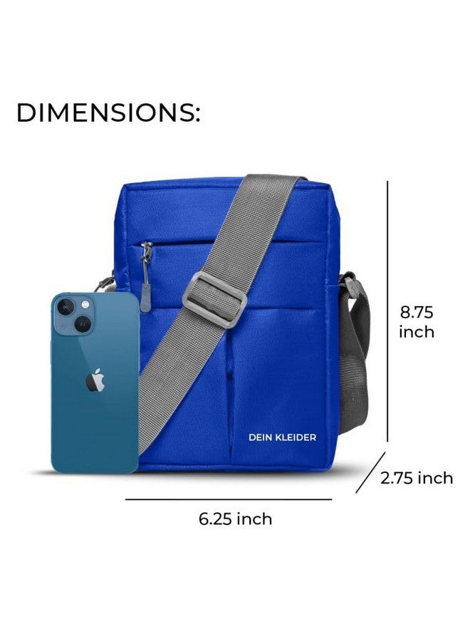 DEIN KLEIDER Unisex Nylon Sling Cross Body Travel Bag (Dark Blue) - Image 2