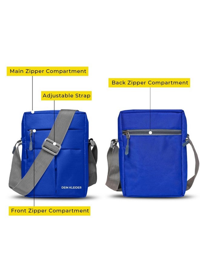 DEIN KLEIDER Unisex Nylon Sling Cross Body Travel Bag (Dark Blue) - Image 5