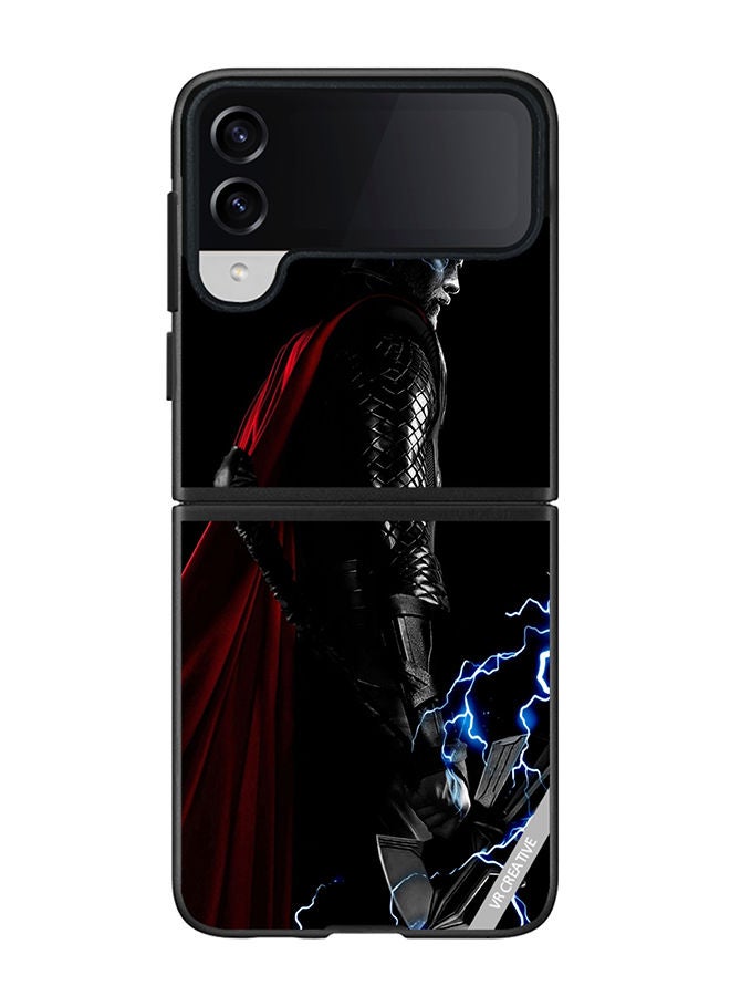 VR CREATIVE Protective Case Cover For Samsung Galaxy Z Flip4 Thor Design Multicolour - Image 1