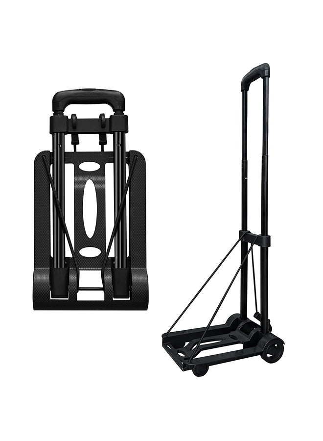 YelaJoy Folding Hand Truck Lightweight Portable Cart, 2 Wheels Fold Up Hand Cart with Elastic Ropes,Compact Utility Cart with 40kg/90lbs Heavy Duty 2 Wheels for Moving Travel Shopping Office Luggage Use - Image 1