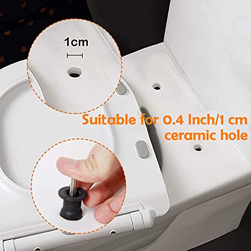 VALLVATER 6 Pack Toilet Seat Hinges Screws Top Mount Nuts Screws Toilet Seat Fixings Expanding Rubber Toilet Seat Bolts Kit Compatible with Kohler Extra Small Hole - Image 4