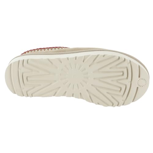 UGG Women's Tasman Slipper, Sand/Dark Cherry, 9 - Image 3