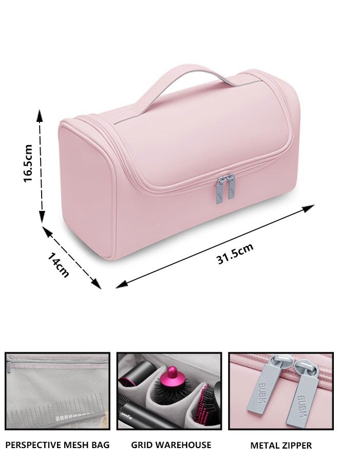 وهاواي Travel Case Compatible with  Airwrap & Curling Iron, Portable Storage Bag with Hanging Hook for Hair Curler and Hair Dryer Accessories Pink - Image 3