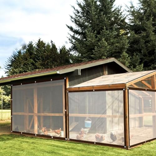 YLBFJXK Clear Tarps Heavy Duty Waterproof Outdoor Transparent Cover for Greenhouse Garden Patio Chicken Coop Plant,6x10 - Image 2
