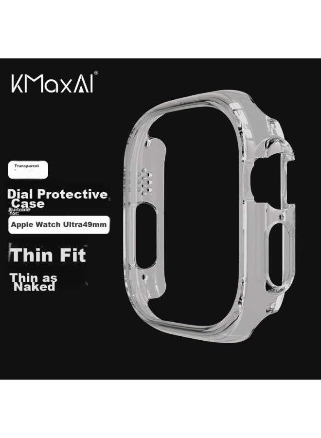 Kmaxai Compatible With Apple Watch Ultra 49mm Case, 1st/2nd Generation, Anti-scratch Hard Shell, Iwatch Dial Frame Protective Case, Transparent - Image 1
