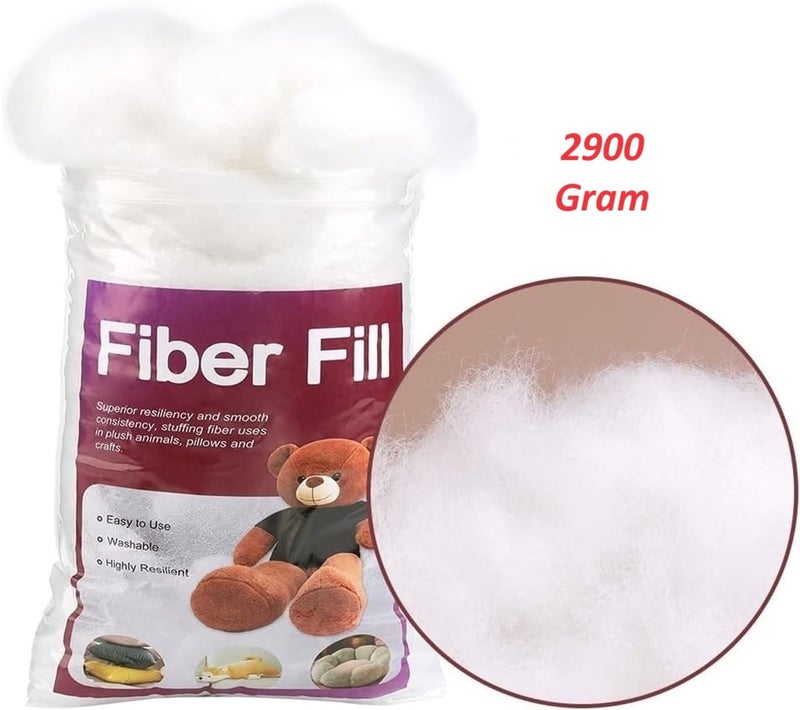 IMSMARTMART Premium Synthetic Cotton Filling - Racron Polyester Fiber | Cushions, Pillows, Toys | Non-Allergenic & Washable (2900 Grams Or 2.9 Kg) - Image 2