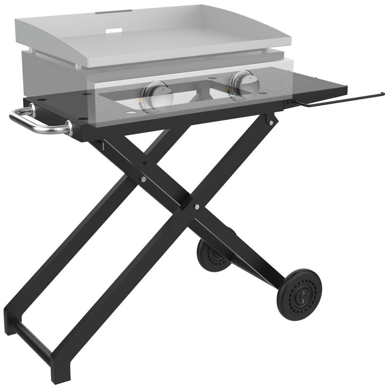 DELSbbq Portable Grill Cart for Blackstone 17 Inch  22 Inch Table Top Griddles Folding Cart Griddle Stand with Side Shelf for Blackstone 17 22 Grills Backyard Camping and Outdoor Cooking