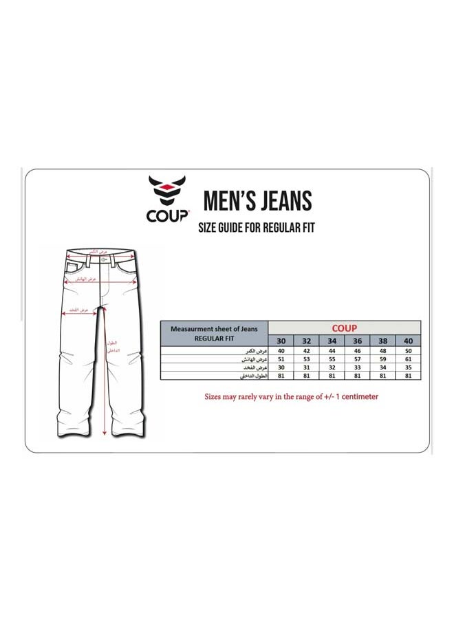 Coup - Coup Regular Fit Boy Friend Pants For Men Color Black - Image 1
