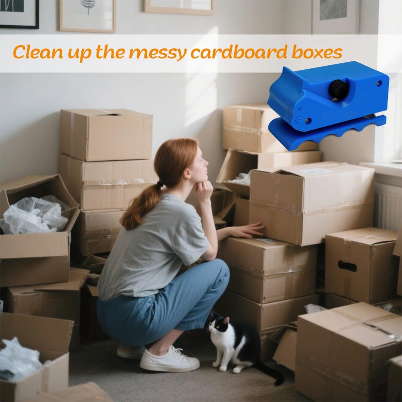 Holyenten Upgraded Cardboard Cutter for Cat Scratchers DIY, Handheld Cardboard Cutting Tool W/ 10 Blades for Making Cat Scratching Board & Bed (Blue) - Image 5