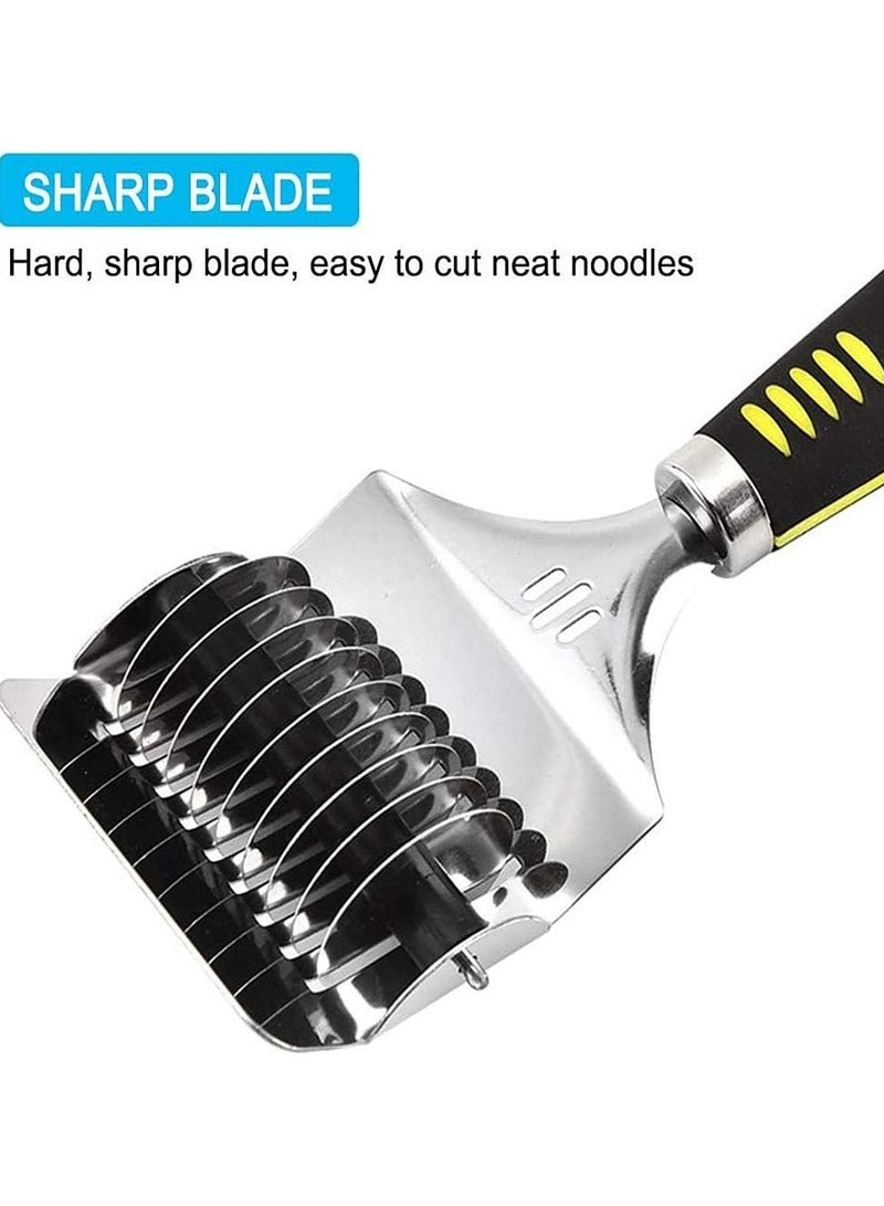 ماسكابوني قطاعة المعكرونة، بكرة شبكية من الفولاذ المقاوم للصدأ، قطاعة العجين، صانعة المعكرونة السباغيتي، قطاعة العجين اليدوية، آلة ضغط المعكرونة، بكرة قطاعة المعكرونة لأدوات الطبخ في المطبخ - Image 5