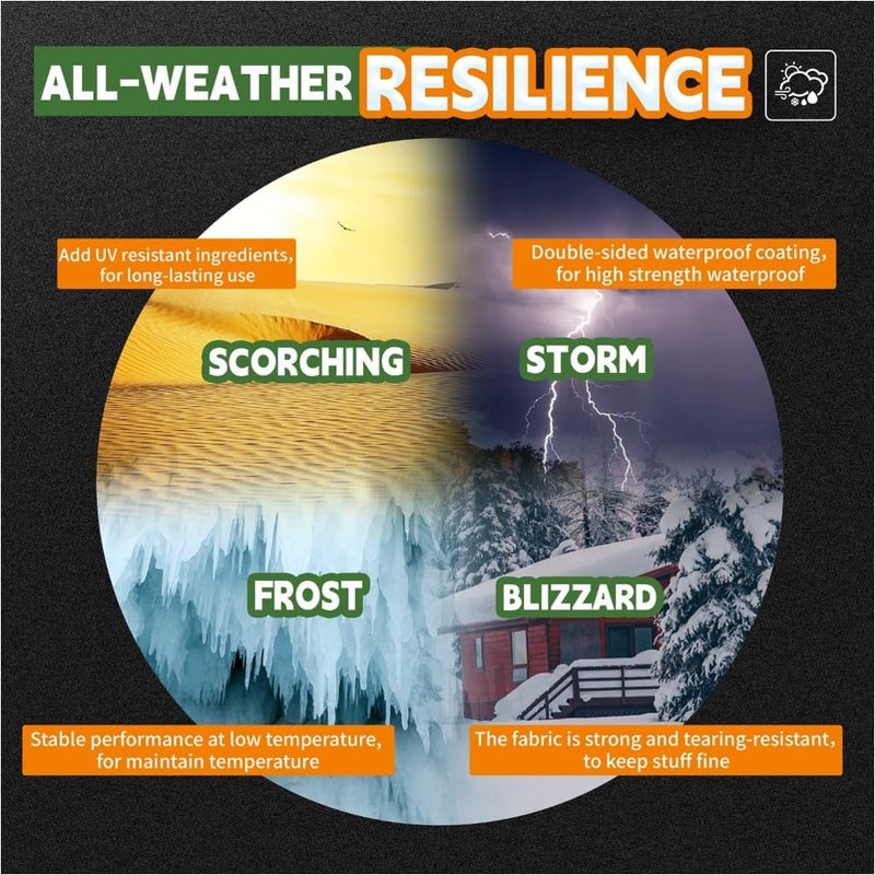 Raindeway Tarps Heavy Duty Waterproof 4X8 Feet(2 Pack) 10Mil Thick Multipurpose Poly Small Tarp Cover With Metal Grommets And Reinforced Edges Silver/Brown Tarp - Image 5