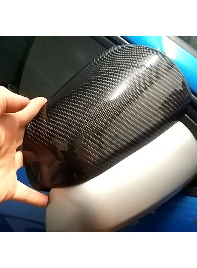 Exterior Mirror Housing Rearview Mirror Cover Carbon Pattern Black Protective Trim Suitable For Audi A4 B6 B7 A6 C6 S4 2003 2007 Scratch Resistant Car Styling Accessory - Image 3