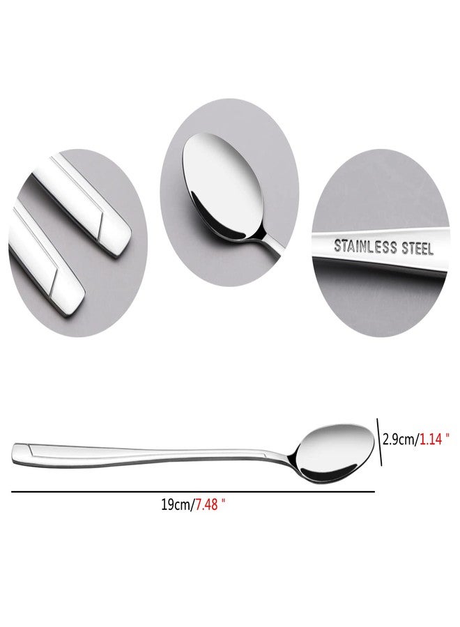 Cand Stainless Steel Ice Tea Spoons, Long Handle Ice Cream Spoon(Set of 16) - Image 2