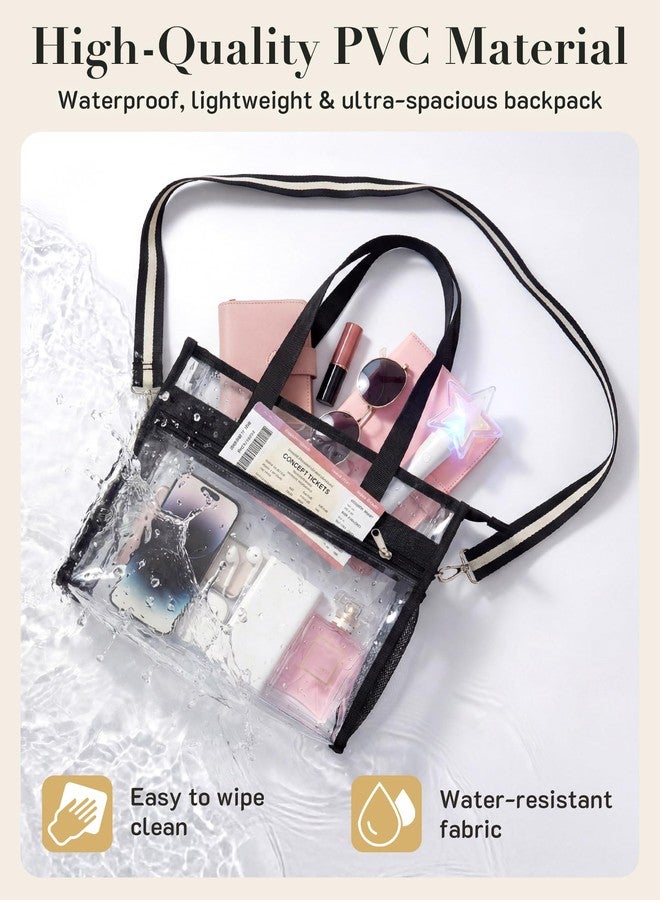 Missnine Clear Bag for Stadium Events, 12x6x12 Approved Clear Tote Bag for Women - Image 4