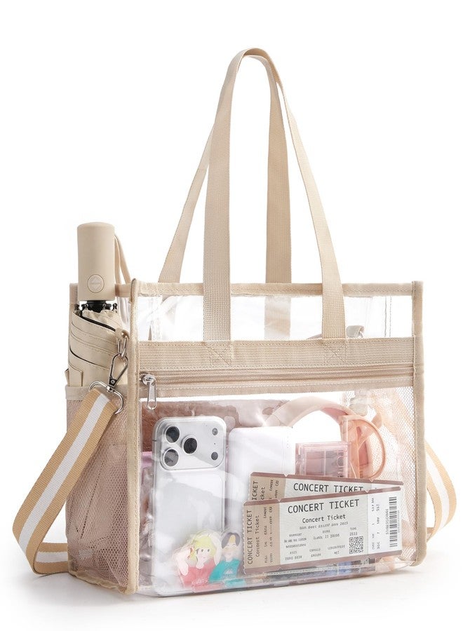 Missnine Clear Bag for Stadium Events, 12x6x12 Approved Clear Tote Bag for Women - Image 1