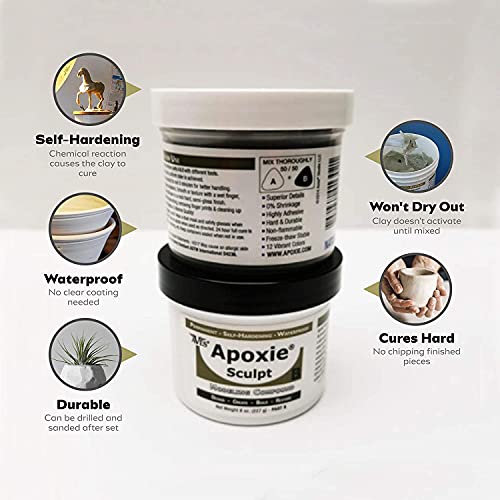 Aves Apoxie Sculpt - 2 Part Modeling Compound (A & B) - 1 Pound, Apoxie Sculpt for Sculpting, Modeling, Filling, Repairing, Simple to Use and Durable Self-Hardening Modeling Compound - Bronze - Image 4
