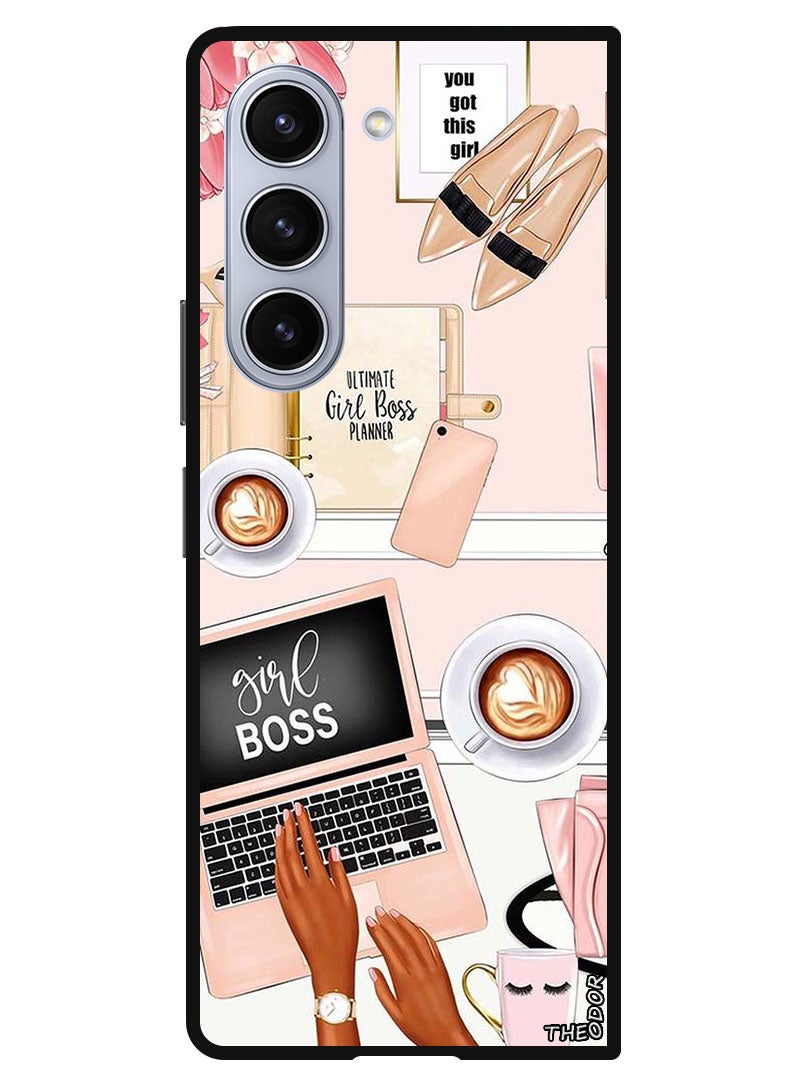 Theodor Protective Case Anti Scratch Shock Proof Bumper Cover For Samsung Galaxy Z Fold 6 Girl Boss Item - Image 1