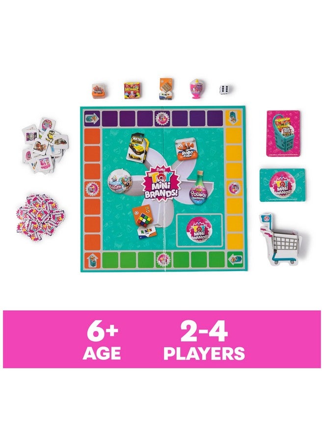 Spin Master Games ألعاب سبين ماستر، لعبة إضافة إلى عربة التسوق، نزهة تسوق صغيرة للأطفال، 4 علامات تجارية مصغرة قابلة للجمع، 2-4 لاعبين، للأعمار من 6 سنوات وما فوق - Image 2