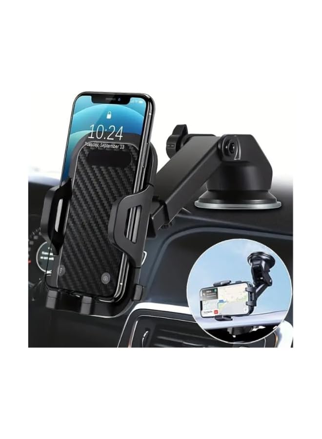 Green Tiger Phone Mount for Car Dashboard Windshield Air Vent [Multi-Angle Adjustment Arm] Dash Phone Holder Mount, Car Cell Phone Holder, Hands Free iPhone Stand for Car Fit for All Mobile Phones.