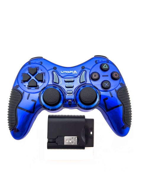 Wireless Gamepad - 7 in 1 for PS1, PS2, PS3, Laptop, PC, USB, Android TV, Android Media Box - with battery -