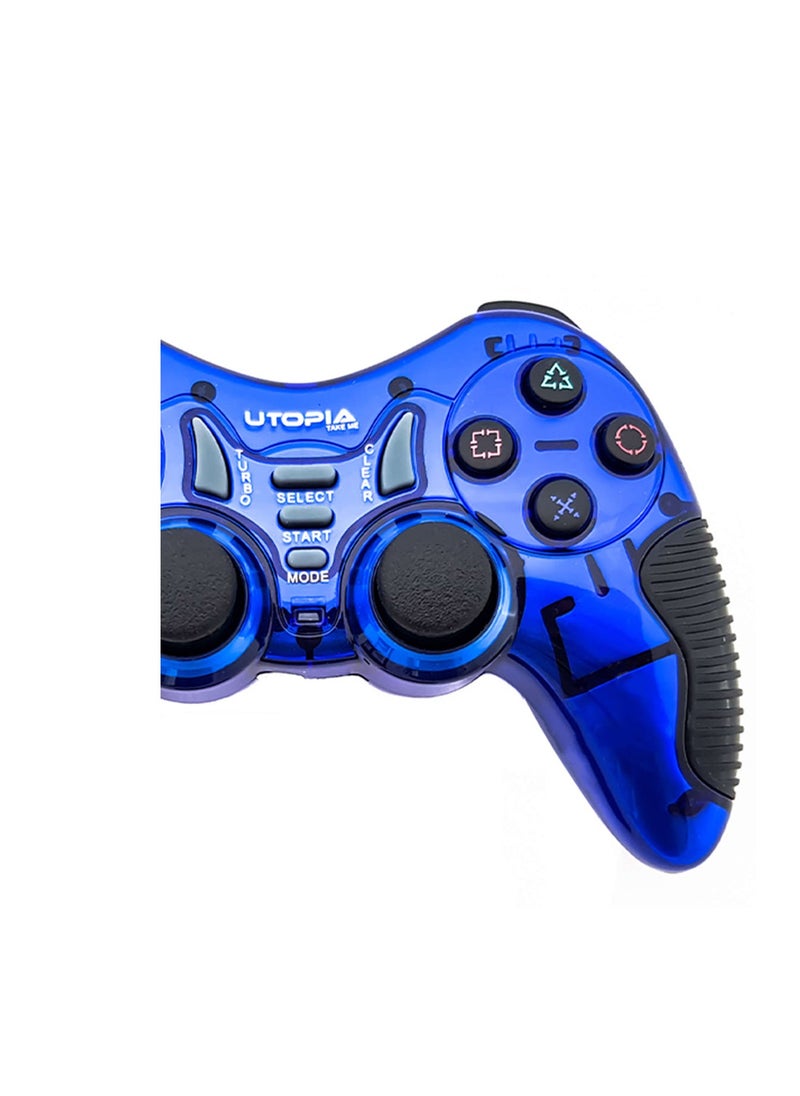 Zero - Wireless Gamepad - 7 in 1 for PS1, PS2, PS3, Laptop, PC, USB, Android TV, Android Media Box - with battery - - Image 1