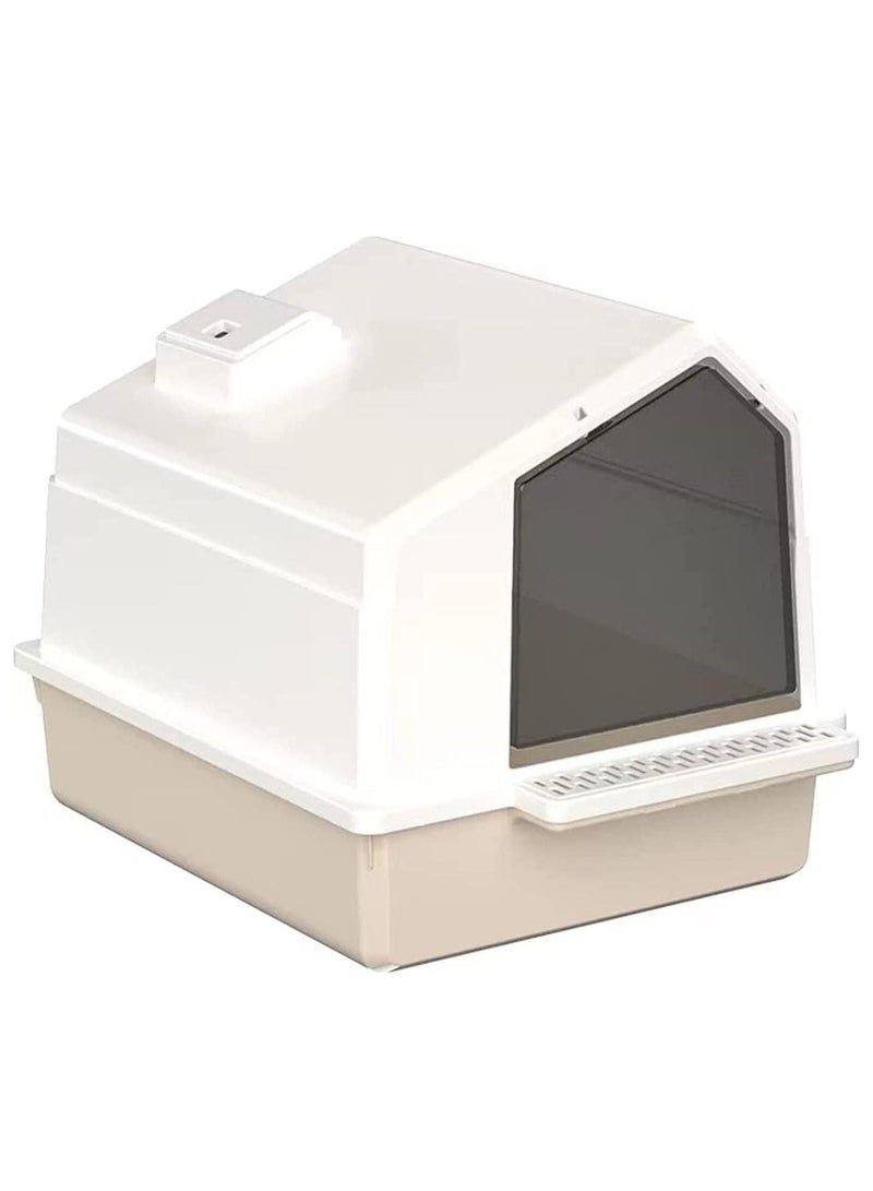 Cool Baby Cat litter box fully enclosed, cat toilet with door, large cat litter pan cat potty with cat litter scoop anti-splash kitten house, litter boxes pet supplies. - Image 1