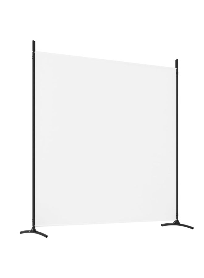 vidaxl 4-Panel Room Divider White 698x180 cm Fabric 350282 - Image 4