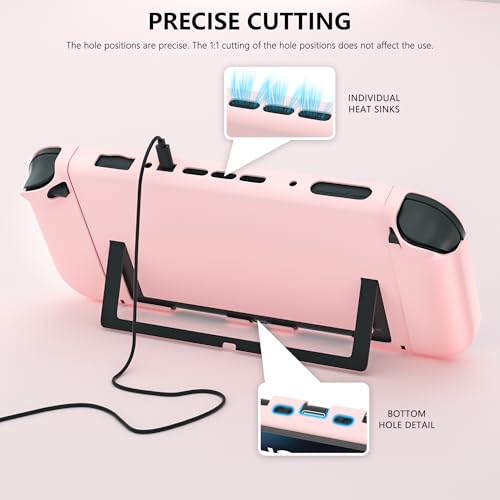 FANPL [Improved Easy Dockable Version] Pink Case for Nintendo Switch 2, Protective Cover for Switch 2 and JoyCon Controller - Strong and Durable, Not Easy to Fall Off - Image 5