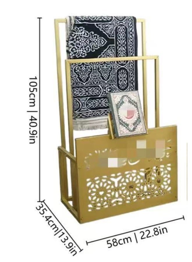 JCB CHIC Prayer Mat Stand Holder With Quran Holder,Corner Elegant Organizer For At Home Or Office Living Room,Ideal Gift for Eid Ramadan and Muslim Home Decor - Image 2