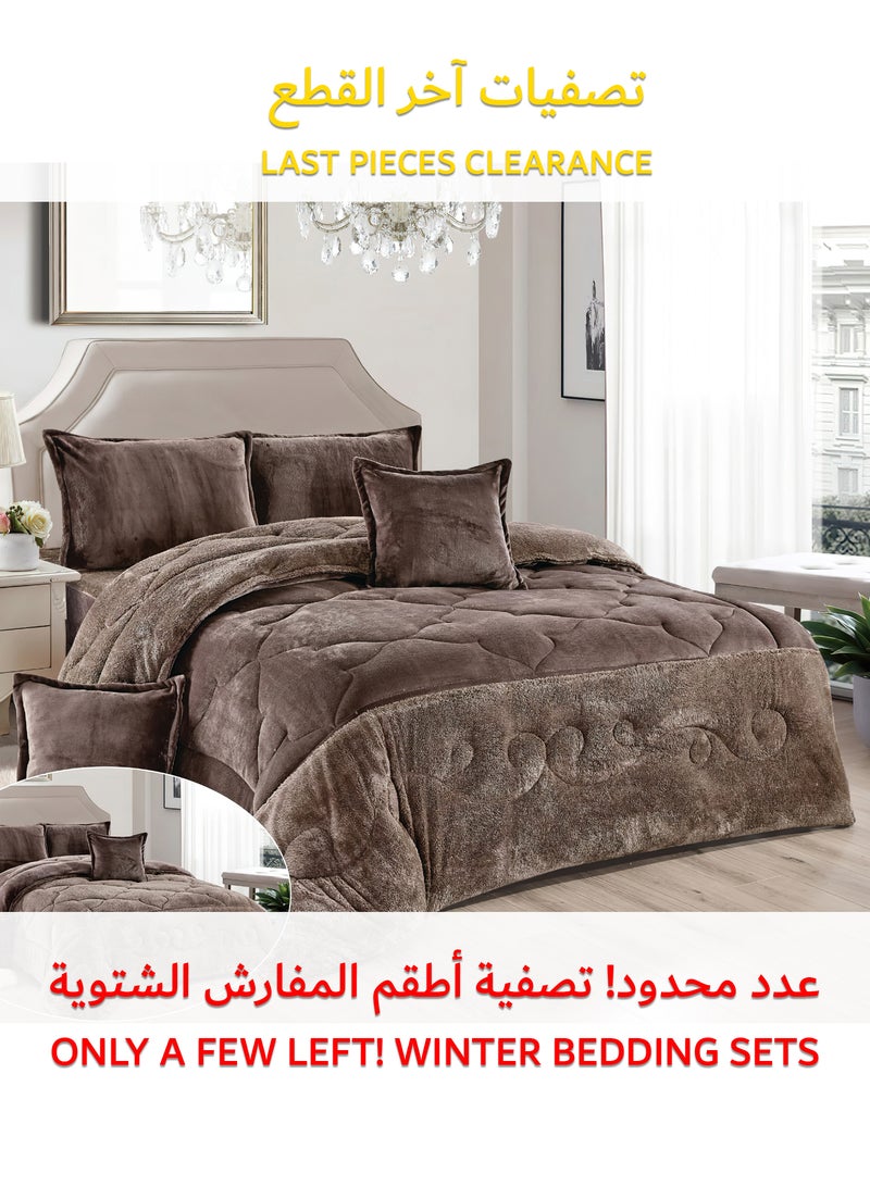 Sleep night Winter 4Pcs Comforter Set Single Size 160x210cm Floral Bedding Sets Multicolor - Image 1