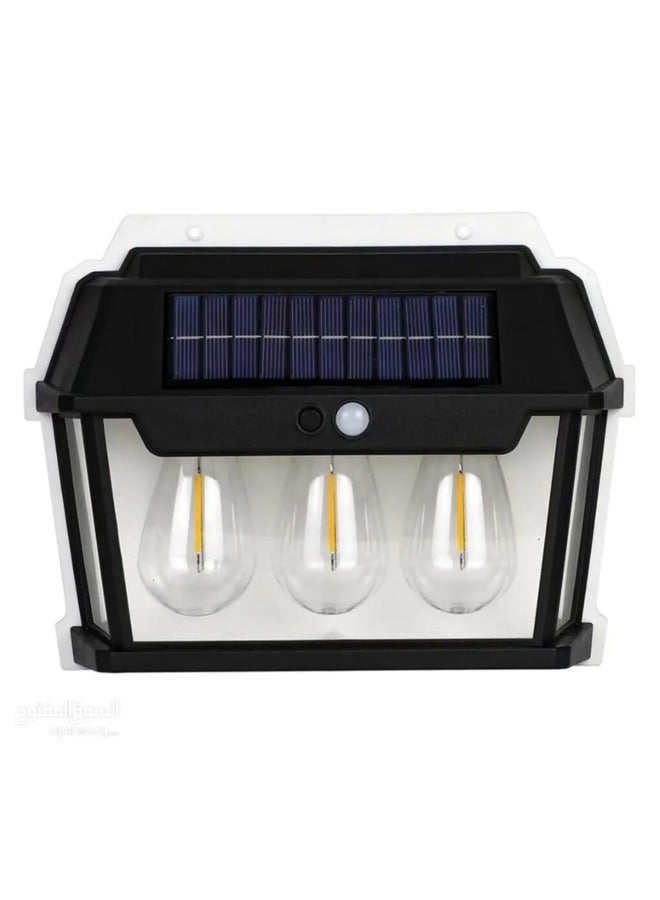 ELTRAZONE "BK888-3 Solar-Powered 3-Bulb Wall Lamp – Eco-Friendly Outdoor Lighting with Interactive Solar Technology" - Image 1