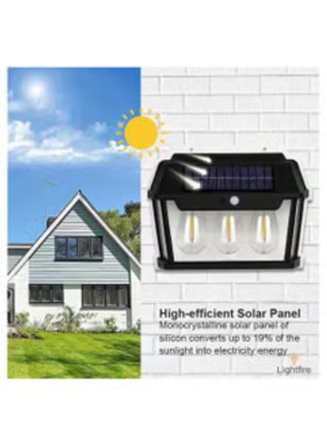 ELTRAZONE "BK888-3 Solar-Powered 3-Bulb Wall Lamp – Eco-Friendly Outdoor Lighting with Interactive Solar Technology" - Image 4