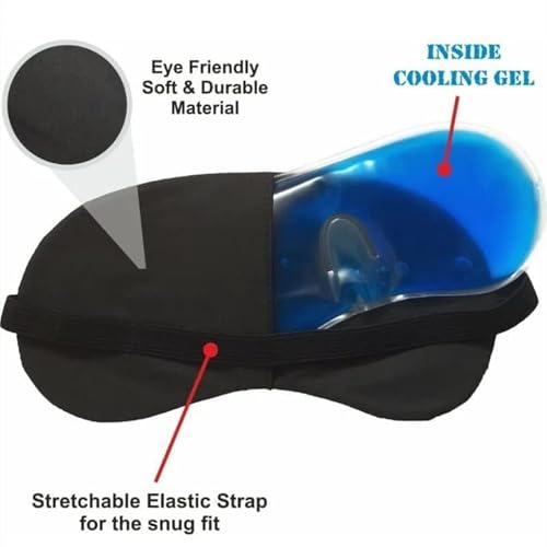 Jenna™ Cute Fur Gel Sleeping Eye Shade Mask Cover for Insomnia, Meditation, Puffy Eyes and Dark Circles Bunny Green - Image 4