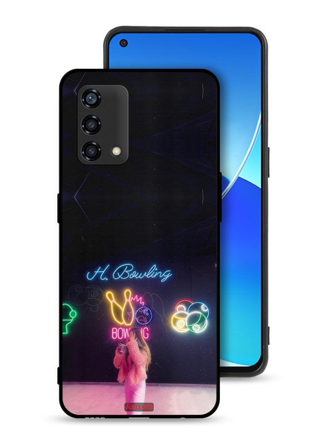 Tolwak Oppo Reno6 Lite Protective Case Cover Bowling Lover - Image 1