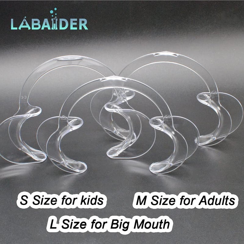 LabAider Dental Cheek Retractor, 9-Pack - BPA-Free C-Shape Autoclavable Mouth Openers for Teeth Whitening and Games - Image 3