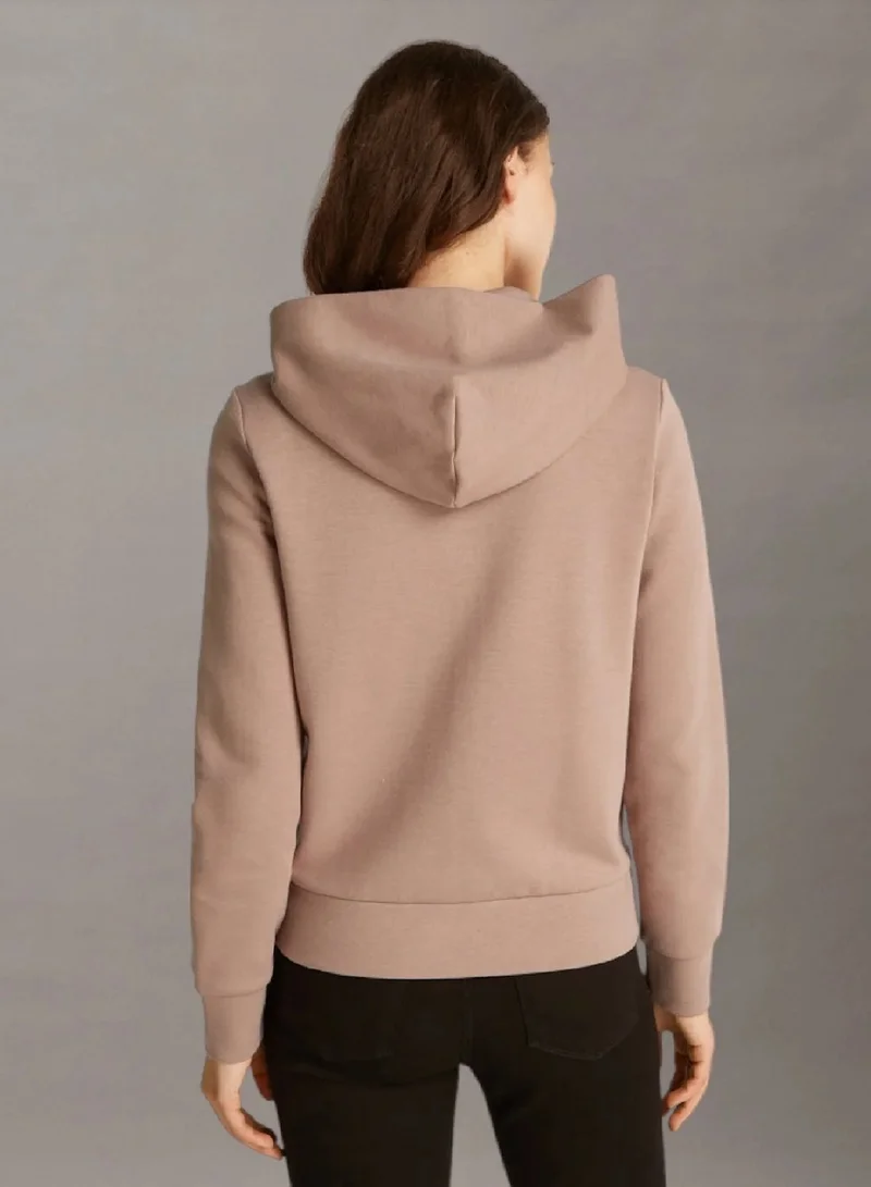 CALVIN KLEIN Regular Fit Satin Zip Hoodie